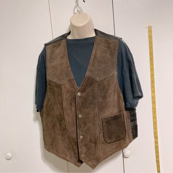 Nugget London Brown Genuine Suede Vest Men's Large - Picture 3 of 16